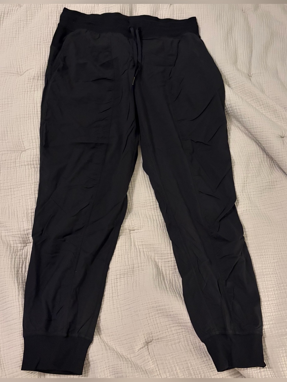 Lululemon Women's Black Jogger Pants – Casual Drawstring SZ 10